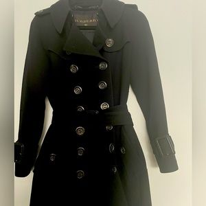 Black Burberry coat